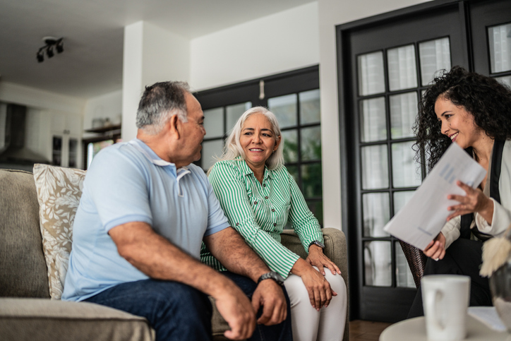 seniors planning for future with adult child
